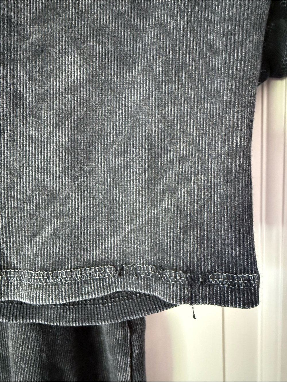 SOLD Free People Movement Matching Set Gray Acid Wash Tank & Biker Shorts M - Picture 3 of 4